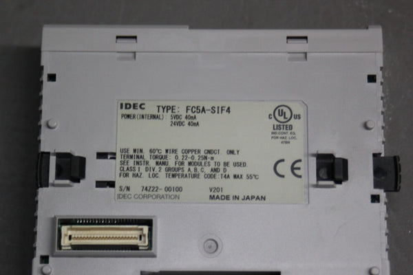 NEW IDEC PLC MODULE FC5A-SIF4