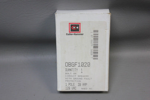 NEW CUTLER HAMMER GROUND FAULT PROTECTION CIRCUIT BREAKER   QBGF1020