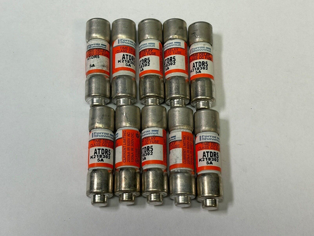 10- Mersen Ferraz Shawmut  ATDR5 5A 600V TIME DELAY Fuse Class CC no box