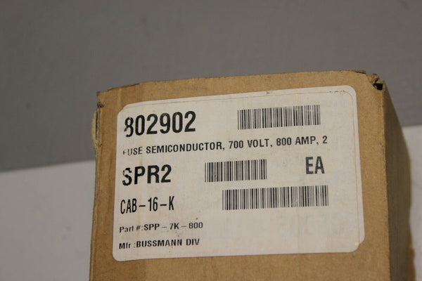 NEW BUSSMANN SEMICONDUCTOR FUSE SPP-7K800 700V 800A