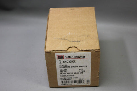 NEW CUTLER HAMMER INDUSTRIAL CIRCUIT BREAKER FD3050L 50A