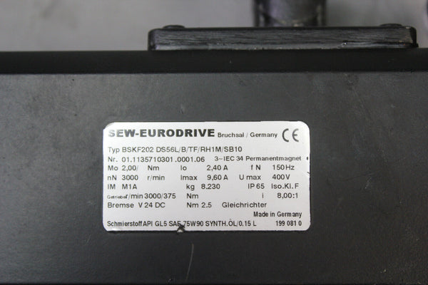 SEW EURODRIVE  SERVO MOTOR P/N :  PSKF221 DS56L/B/TF/RH1M/SB10 (12)