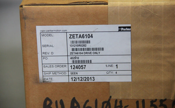 NEW PARKER ZETA STEPPER/INDEXER DRIVE ZETA6104 FACTORY SEALED