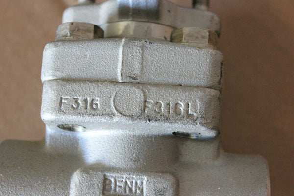 New DSI Stainless Steel 1" Gate Valve 4111 E16-18