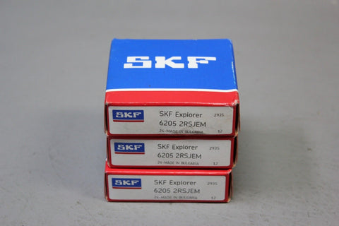 3 NEW SKF BEARINGS 6205 2RSJEM