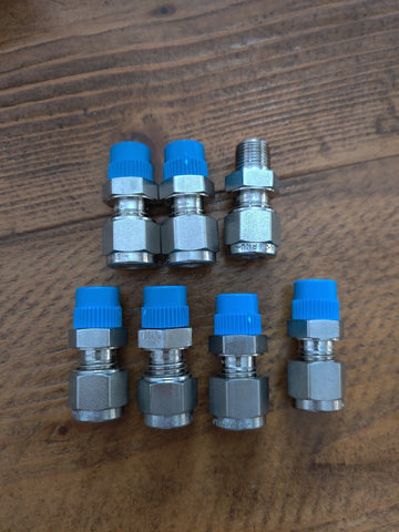 New Swagelok Stainless Steel tube connector SS-6M0-1-2 7pcs