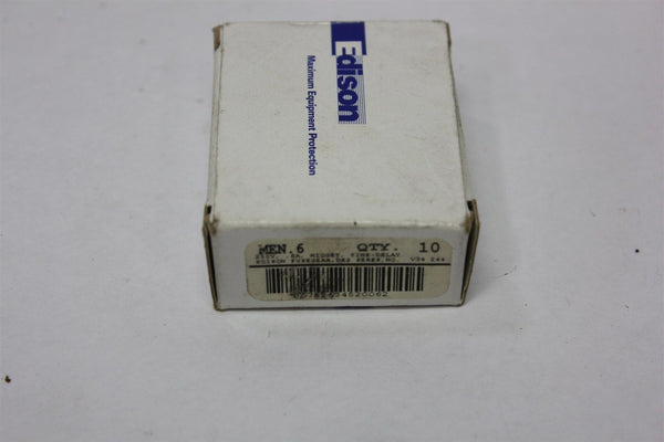 BOX OF 7  EDISON 250V 6A MEN.6 MIDGET TIME DELAY FUSES 