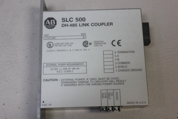 UNUSED ALLEN BRADLEY SCL 500 DH-485 LINK COUPLER 1747-AIC B