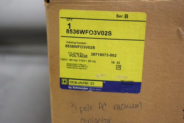 NEW SQUARE D VACUUM CONTACTOR 8536WFO3V02S