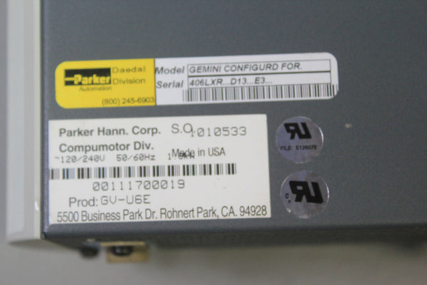 PARKER GEMINI SERVO DRIVE GV-U6E .