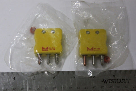 2  MARLIN 3 POLE GROUNDED THERMOCOUPLE CONNECTORS TYPE K