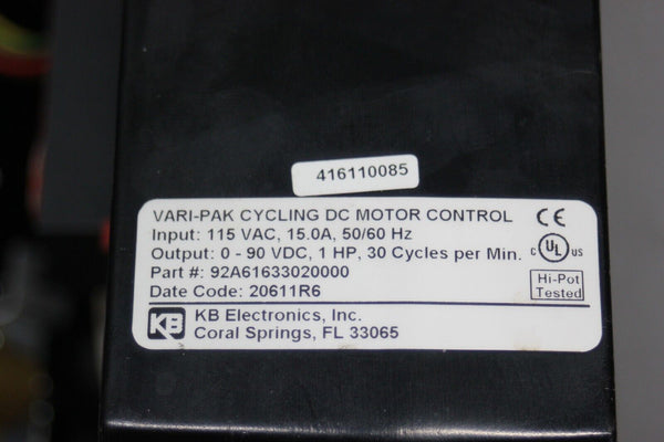 CAMCO VARI-PAK DC MOTOR CONTROLLER 92A61633020000