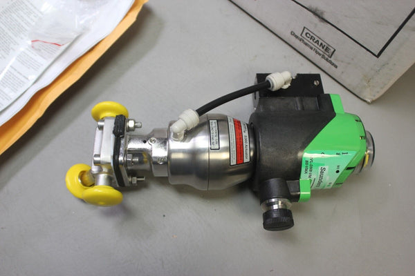 NEW SAUNDERS 1/2" 3 WAY SANITARY DIAPHRAGM VALVE WITH I-VUE ACTUATOR BPE