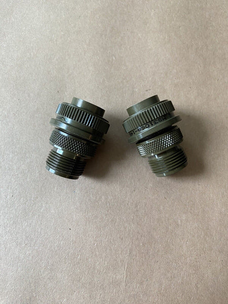 (2)  Amphenol 97-3106A-14s-2p Circular Connector Plug