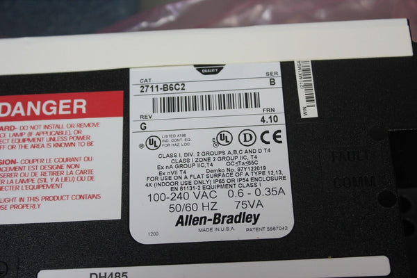 NEW ALLEN BRADLEY PANELVIEW 600 HMI 2711-B6C2 SER. B