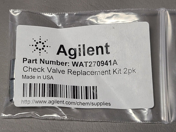 NEW AGILENT FOR WATERS CHECK VALVE REPLACEMENT KIT 2pk WAT270941A