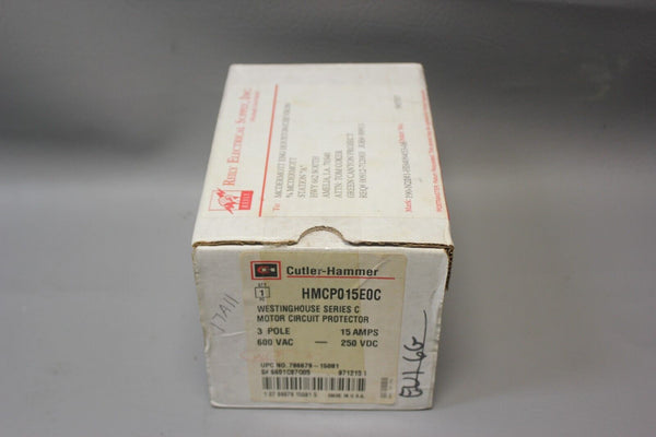 NEW CUTLER HAMMER 15A INDUSTRIAL CIRCUIT BREAKER  HMCP015E0C