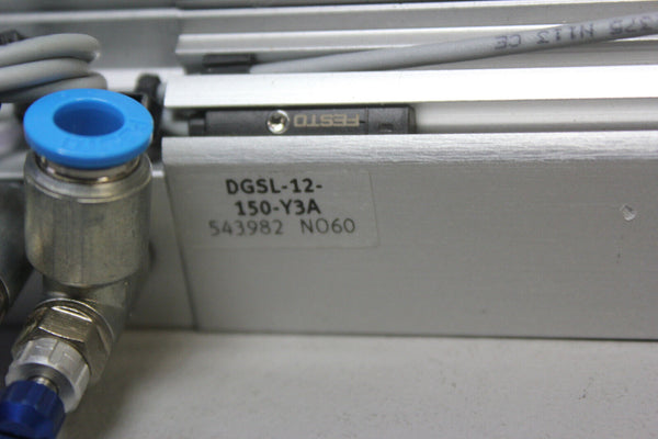 UNUSED FESTO  GUIDED CYLINDER PNEUMATIC MINI SLIDE model: DGSL-12-150-Y3A