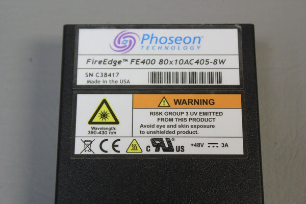 UNUSED PHOSEON FIRE EDGE UV LED CURING LAMP FE400 FE-400