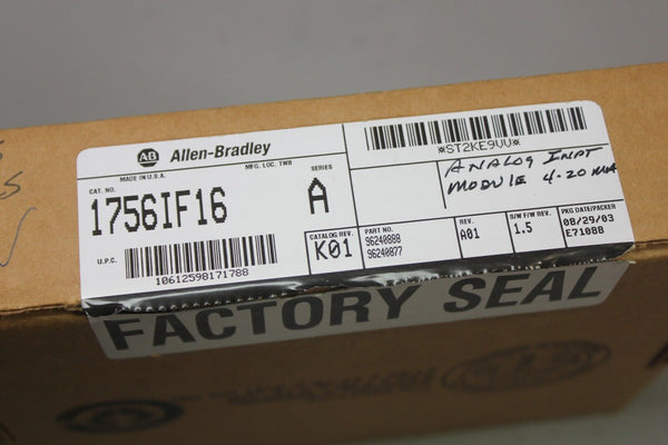 NEW ALLEN BRADLEY PLC MODULE 1756-IF16 SER. A