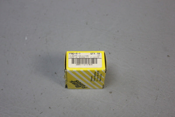 1 BOX OF 10 NEW BUSSMANN BUSS FNQ-R-1 FUSES