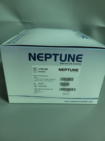 NEW NEPTUNE 200UL UNIVERSAL PIPETTE TIP 2102.NS 960 TIPS