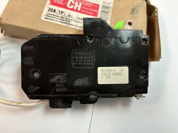 NEW Eaton Cutler Hammer CH120AF Circuit Breaker ArkFault 20amp 1 Pole