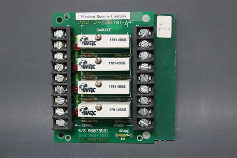 WESTERN RESERVE CONTROLS I/O RACK WITH MODULES 1781-A4T  (S17-3-106C)