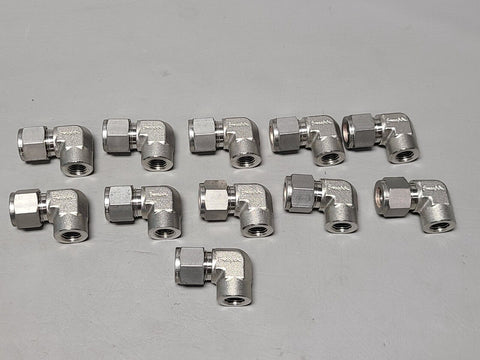 11 NEW SWAGELOK STAINLESS STEEL ELBOW FITTINGS SS-810-8-4