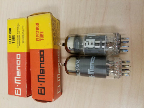 Vintage Pair El-menco Electro Motive Radio Electron Tube Vacuum Tubes 6GN8 6EB8