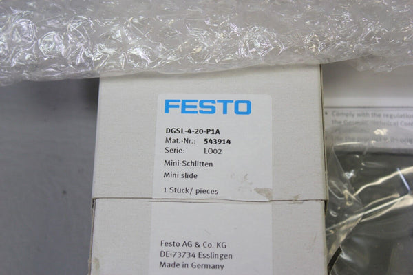 NEW FESTO PNEUMATIC CYLINDER DGSL-4-20-P1A