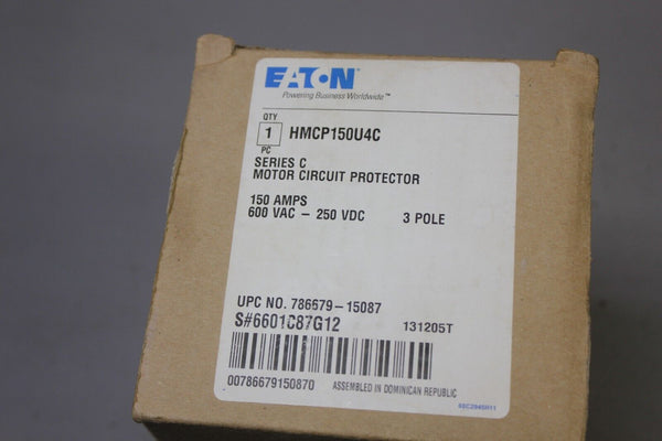 NEW EATON 150A MOTOR CIRCUIT PROTECTOR/BREAKER HMCP150U4C