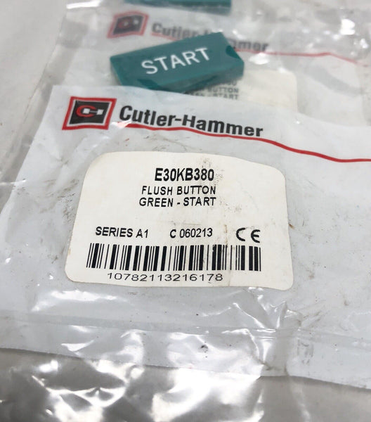 4 Cutler Hammer E30KB380 Flush Button Green Start