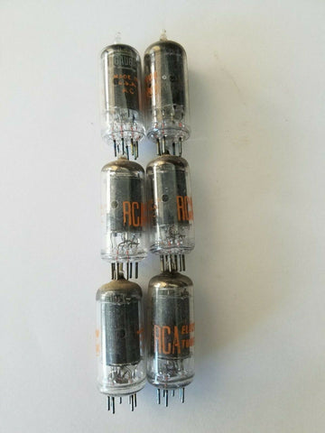 LOT OF 6 RCA 6AU6A Vintage Vacuum Tubes