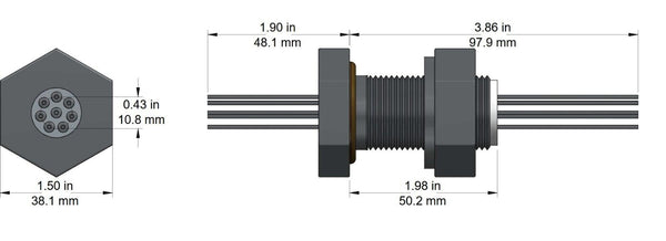 NEW KURT LESKER HIGH VACUUM HIGH POWER FEEDTHROUGH EFT0187054 KOVAR 1KV