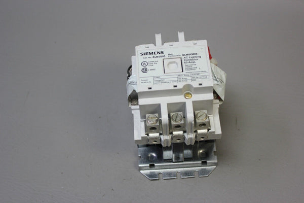 SIEMENS 60A AC LIGHTING CONTACTOR CLM0D03