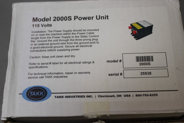 NEW TAKK STATIC NEUTRALIZING POWER SUPPLY	2000S