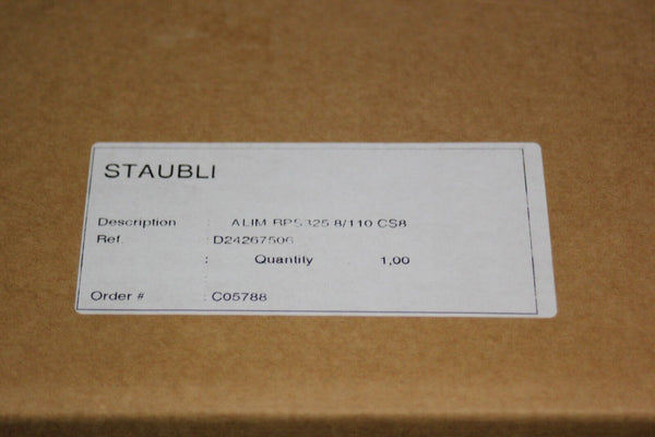 NEW STAUBLI ROBOT POWER SUPPLY RPS3258/110 D24267506B