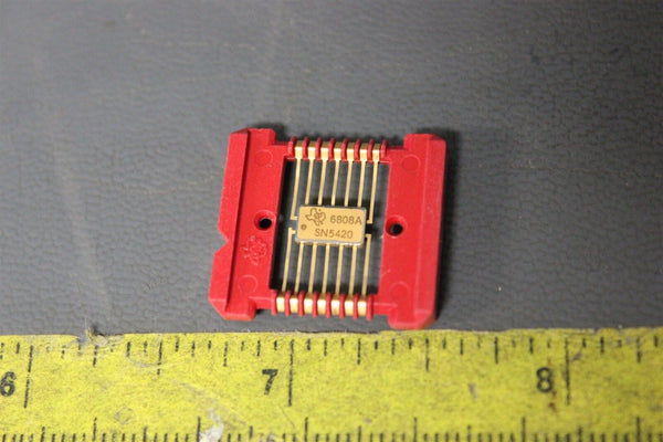 VINTAGE 1960s NOS RARE TEXAS INSTRUMENTS GOLD FLAT PACK IC PROCESSOR CHIP SN5420