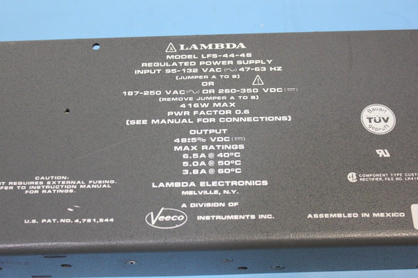 Lambda Veeco Regulated Power Supply LFS-44-48 416W max 48VDC