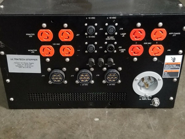 Ultratech Stepper System AC Power Supply 01-20-01165 10-20-000734 REV. C