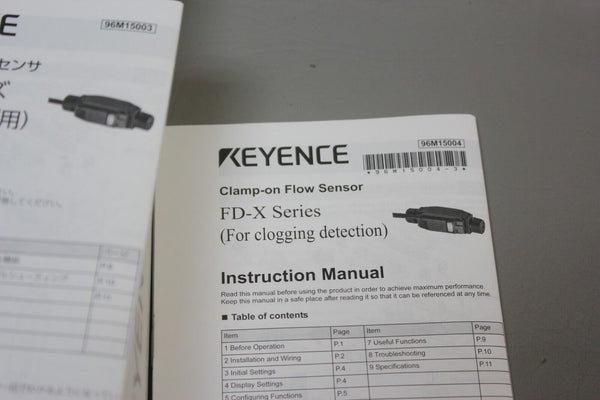 NEW KEYENCE CLAMP ON FLOW SENSOR FD-XA2E