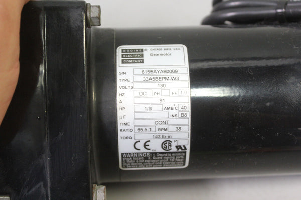 BODINE GEARMOTOR  P/N: 33A5BEPM-W3