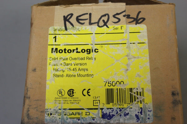 NEW SQUARE D MOTOR LOGIC SOLID STATE OVERLOAD RELAY 9065SF220 F