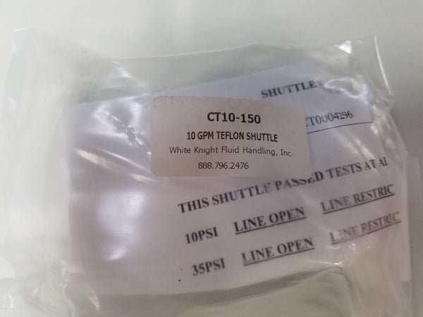 PTFE Teflon ™ shuttle valve 10 GPM New