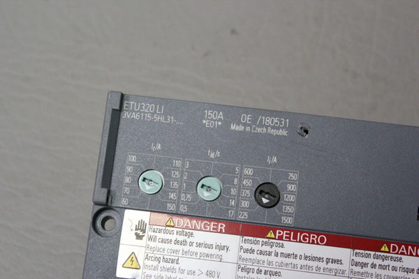 SIEMENS ELECTRONIC CIRCUIT BREAKER TRIP UNIT ETU320 LI