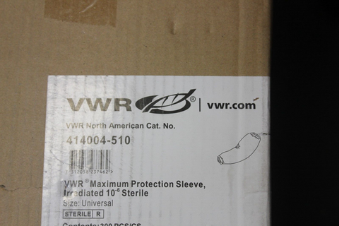 VWR MAXIMUM PROTECTION SLEEVE IRRADIATED 414004-510 UNIVERSAL SIZE 100 PCS