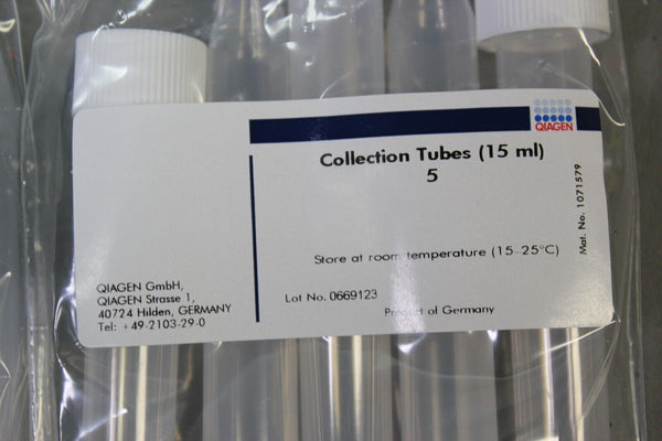 NEW QIAGEN 15 ML COLLECTION TUBES 1071579 QTY 50