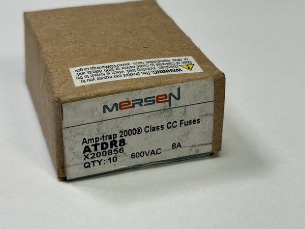 LOT OF 10- MERSEN FERRAZ SHAWMUT ATDR8 8A 600VAC TIME DELAY