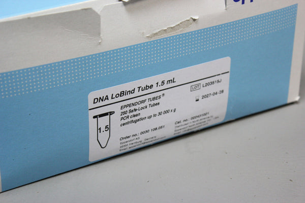 250- Eppendorf DNA LoBind Tube 1.5 mL Safe-Lock Tubes PCR clean 022431021